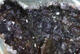 Dark Amethyst Geode From Uruguay - Custom Metal Stand #77972-3